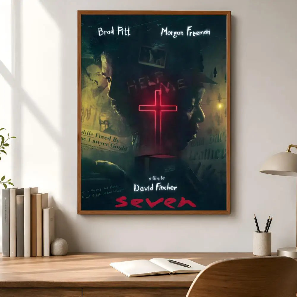 Se7en Movie Poster – Waterproof Peel & Stick PVC Wall Art Movie Wall Poster Axl