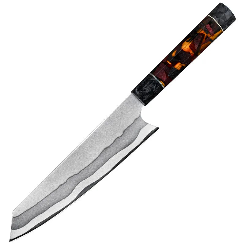 Damascus Steel Chef's Knife – Glow-in-the-Dark Resin Handle Damascus Chef's Knife Axl 8 inch Chef Knife
