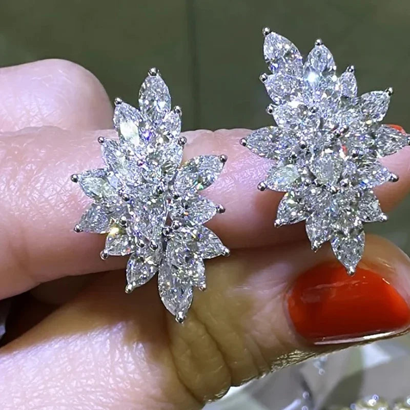 Huitan CZ Crystal Hoop Earrings – Bridal & Luxury Jewelry Crystal Hoop Earrings Axl