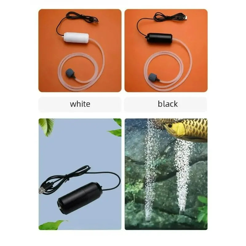 Mini USB Aquarium Air Pump – Silent Portable Fish Tank Oxygenator Aquarium Air Pump Axl