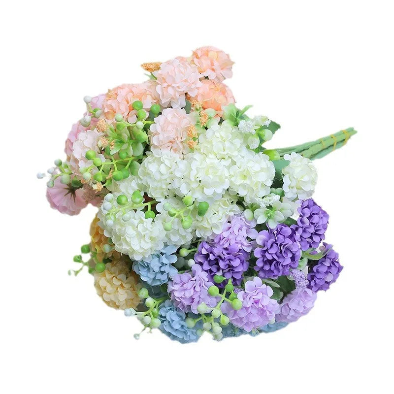 5-Pack Artificial Carnation Bouquet – 10 Heads Silk Flowers Artificial Flower Bouquet Axl