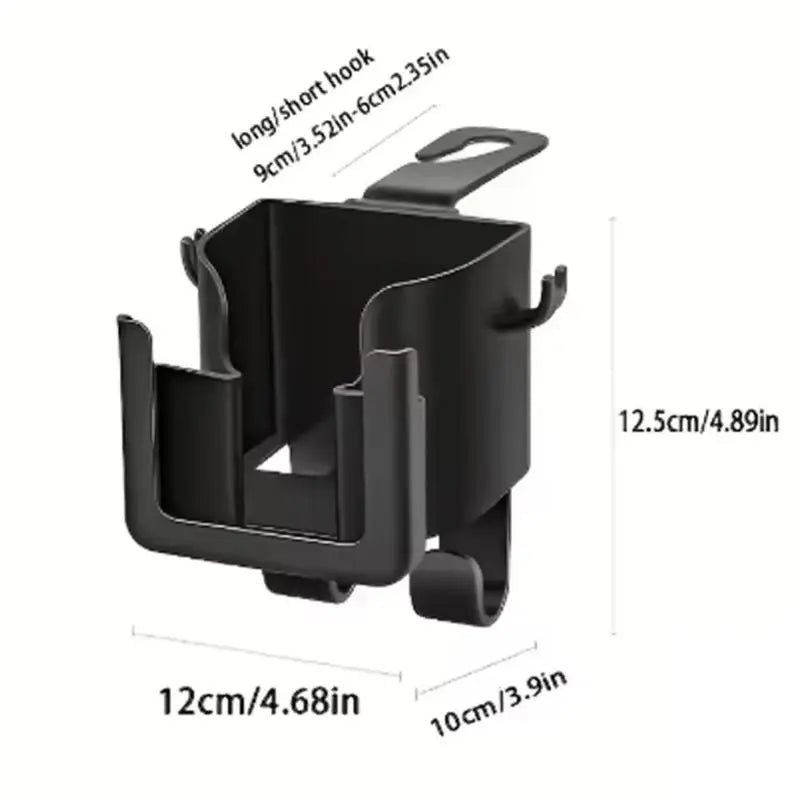 Car Headrest Cup Holder, Phone Mount & Rear Hook Rack Car Seat Organizer Axl