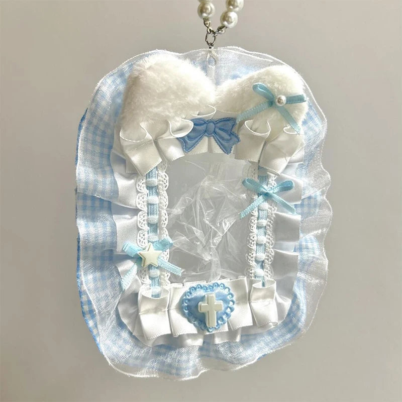 Kawaii Kpop Photocard Holder – Lolita Lace Bow Display Case Photocard Holder Axl A1