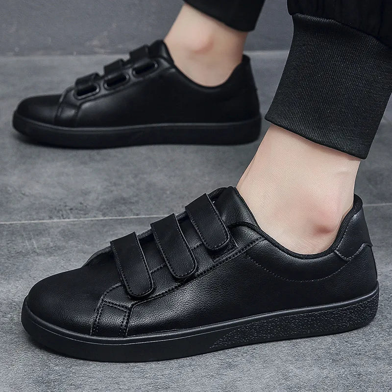 Men's White Non-Slip Flat Loafers – Casual Skate Sneakers Casual Flat Loafers Axl