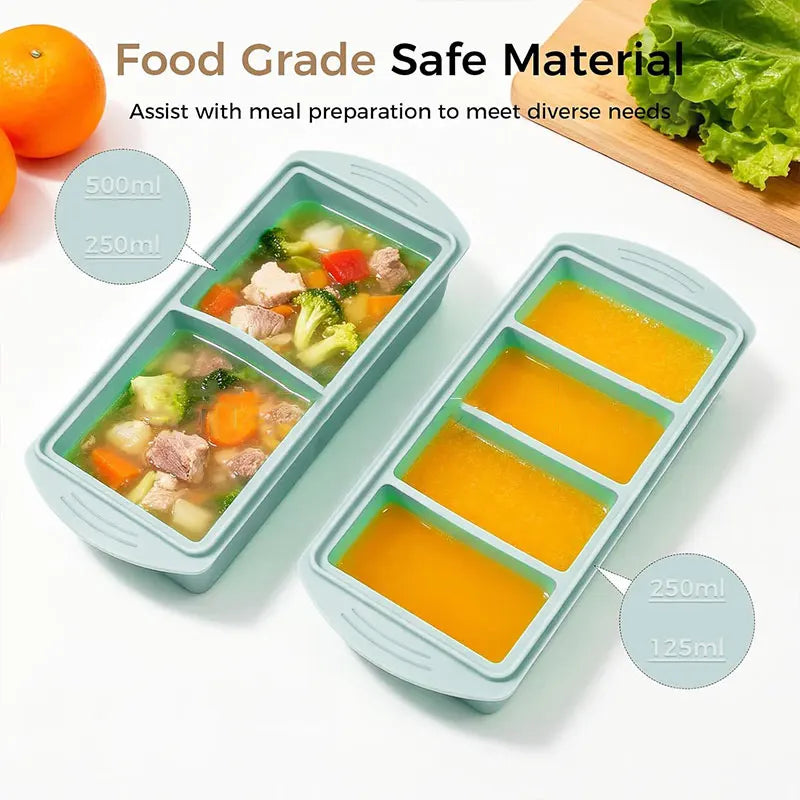 Silicone Freezer Tray with Lid – Large Soup & Broth Cube Mold Silicone Freezer Tray Axl