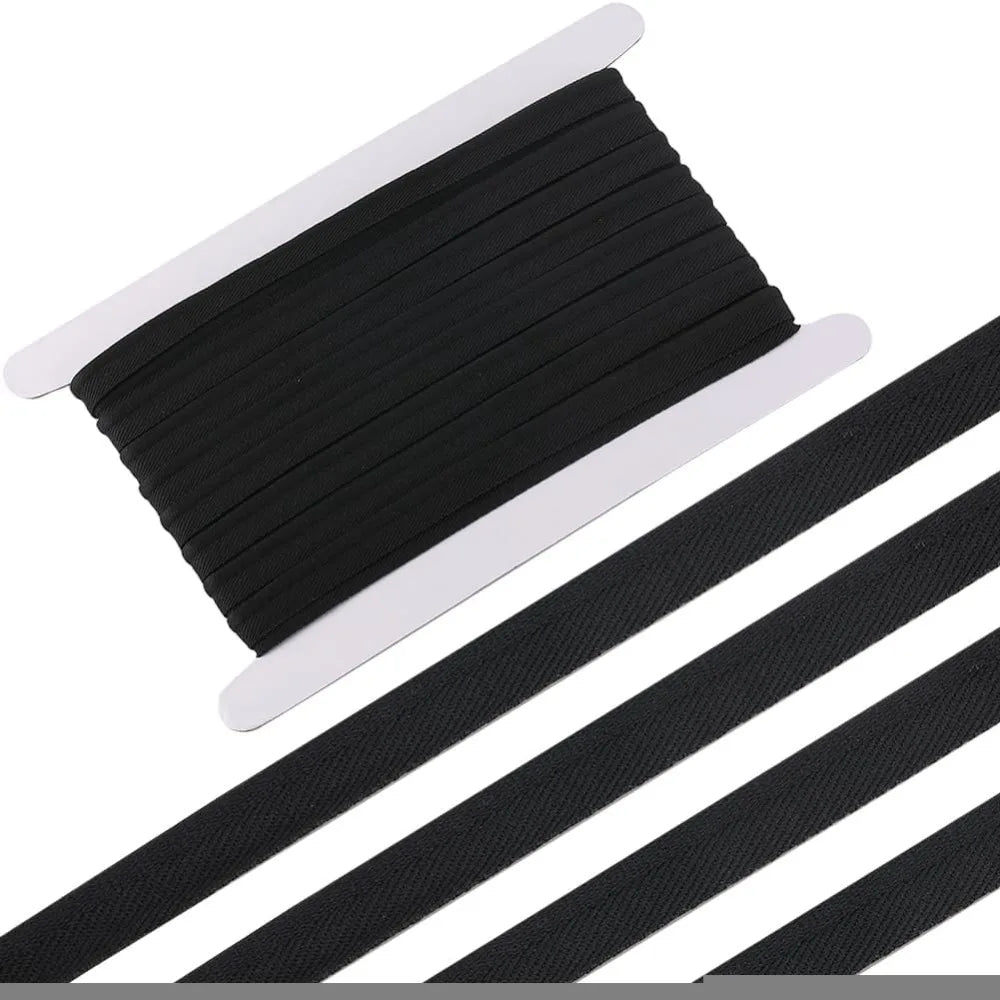 10 Yards Black Polyester Ribbon 11mm – Bias Tape Sewing Trim Sewing Ribbon Trim Axl AECH04-18378