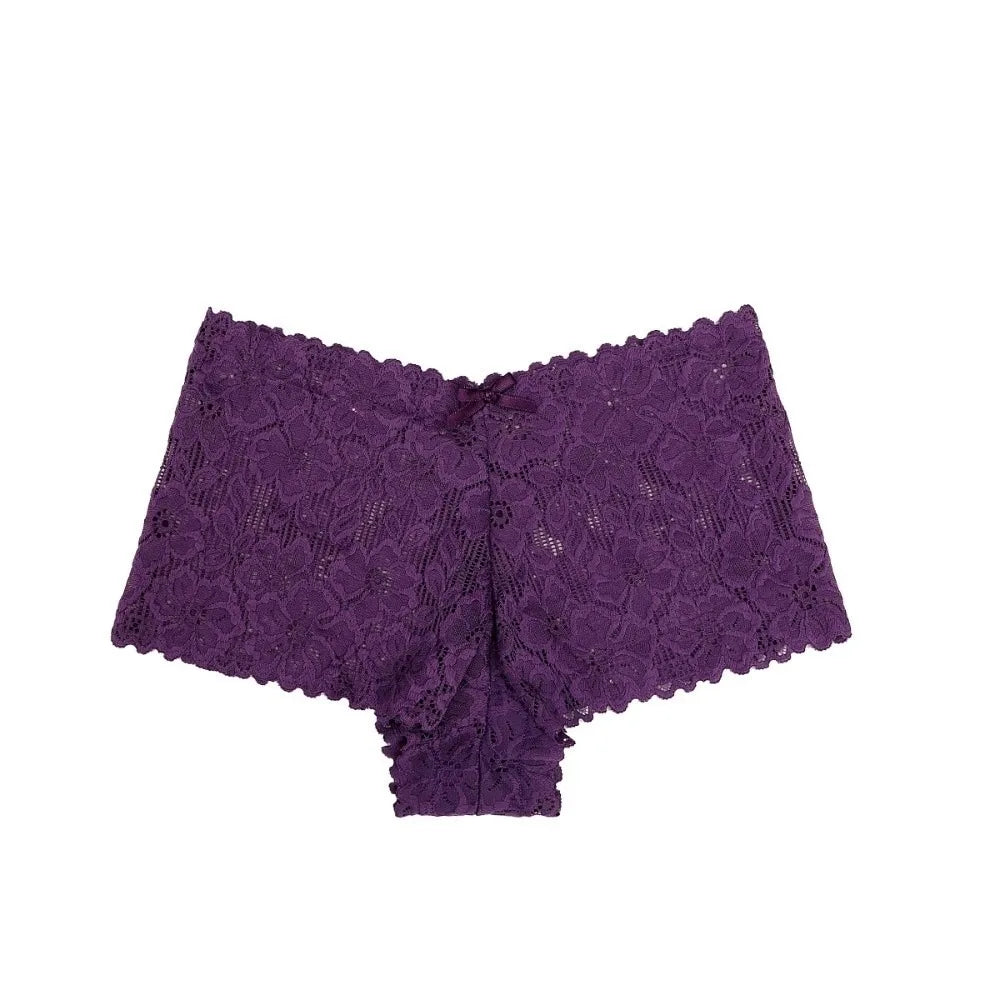 Women's Low-Rise Lace Briefs – Cotton Crotch Breathable Panties Women's Lace Briefs Axl Purple S 1pc-1pc-