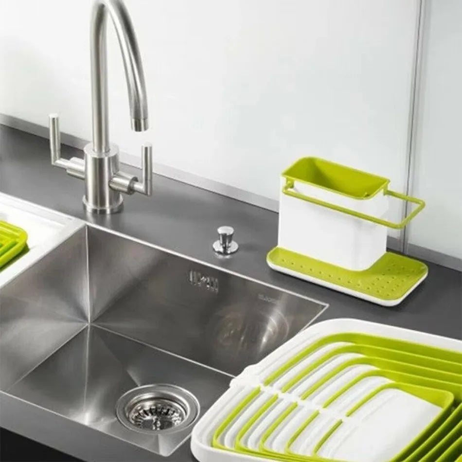 Kitchen Sink Shelf Organizer – Drip Rack & Storage Holder Kitchen Sink Organizer Axl