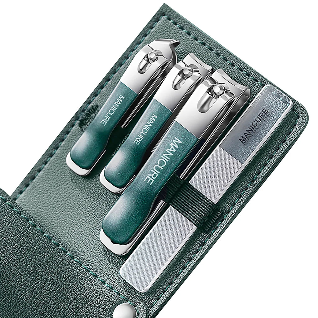 4-Piece Stainless Steel Nail Clipper Manicure Travel Kit Manicure Nail Kit Axl