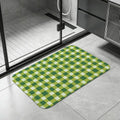 Diatomite Bath Mat – Gingham, Quick Dry & Anti-Slip Rubber Base Diatomite Bath Mat Axl White3 30x45cm