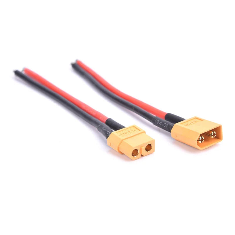 XT60 Male & Female Connector Pair – 14 AWG Silicone Wire for RC LiPo Battery Connector Pair Axl