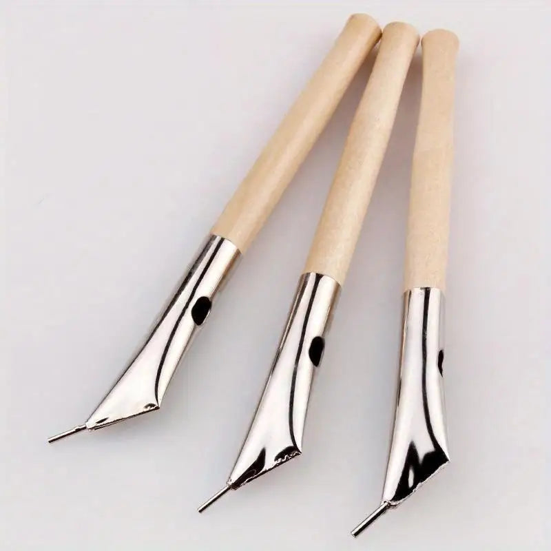 3-Piece Stainless Steel Clay Sculpture & Batik Wax Tool Set Sculpting Tool Set Axl