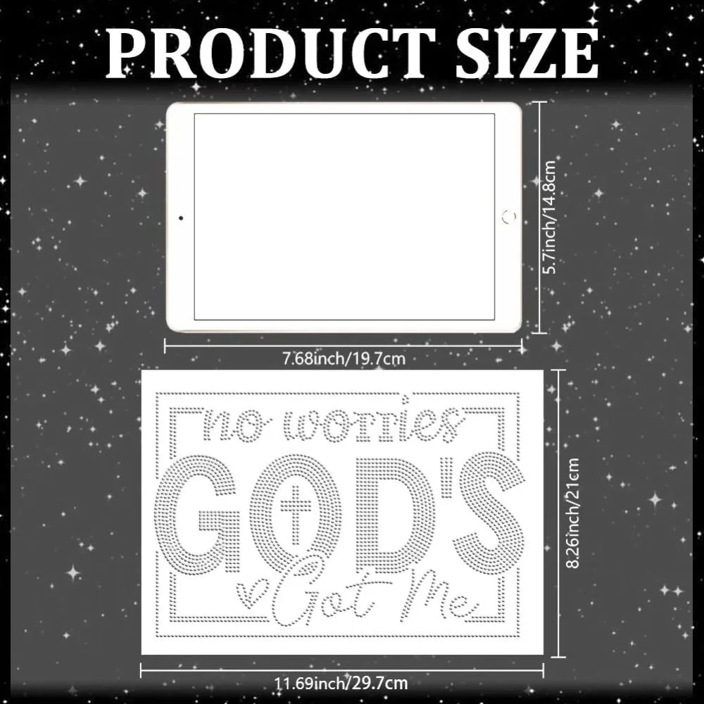Glass Hotfix Rhinestone Iron-On Patch – Faith Word Appliqué Iron-On Rhinestone Patch Axl