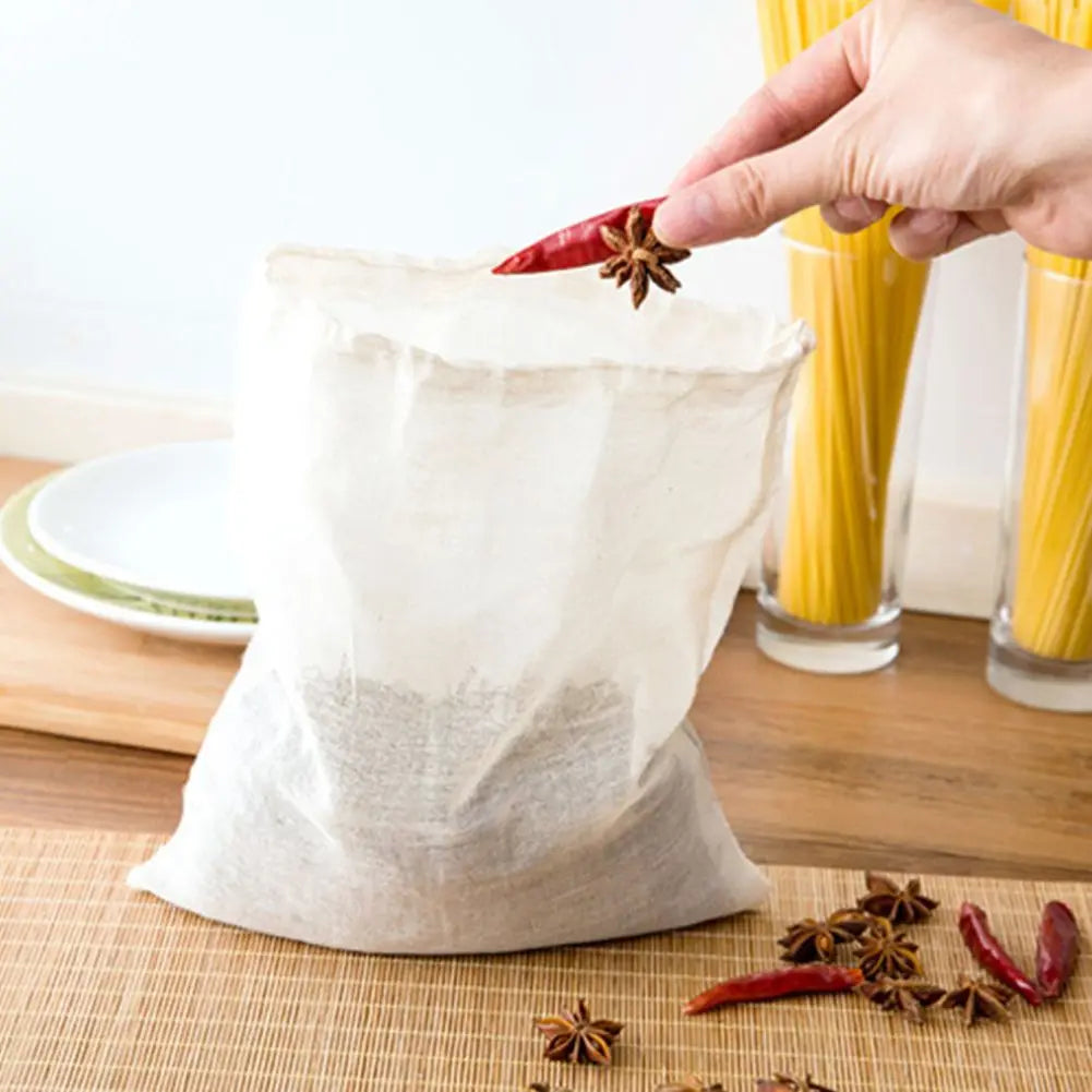 Reusable Muslin Filter Bags – Nut Milk, Tea & Coffee Strainer Muslin Filter Bag Axl