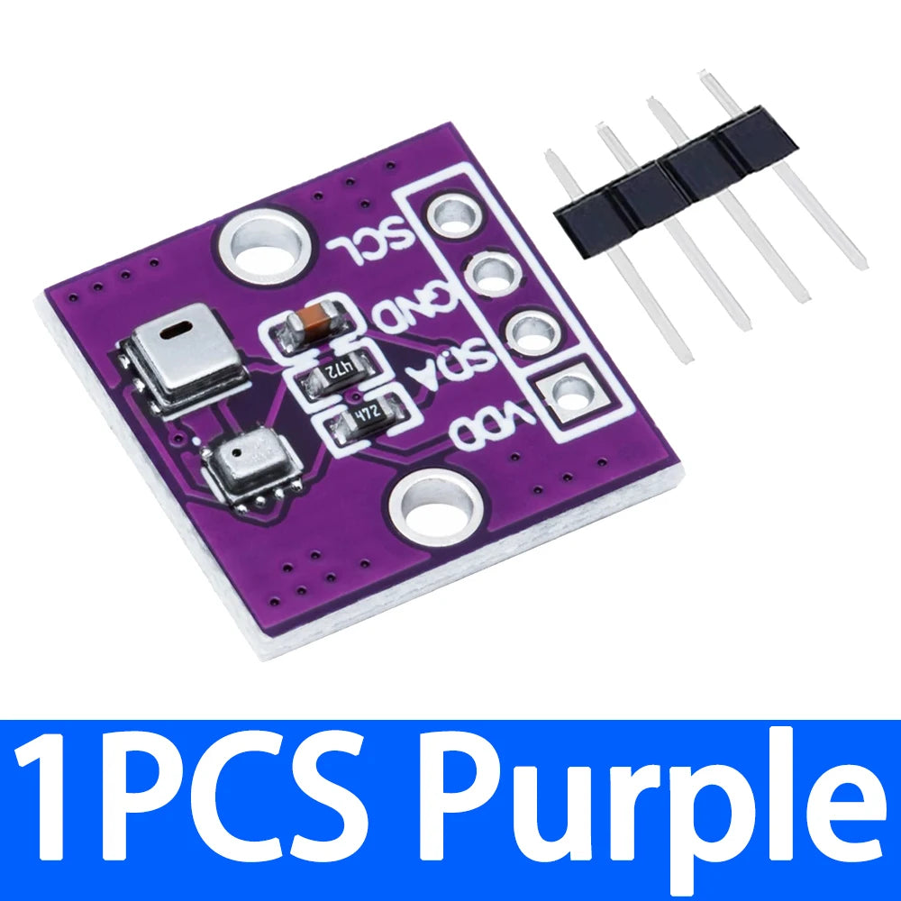AHT20+BMP280 Temperature Humidity Pressure Sensor for Arduino Environmental Sensor Module Axl 1PCS Purple