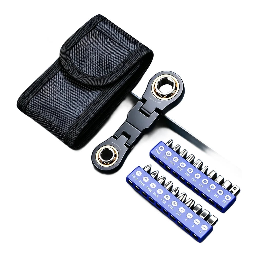 Multi-Function Ratchet Wrench Set – 20 Screwdriver Bits Ratchet Wrench Set Axl