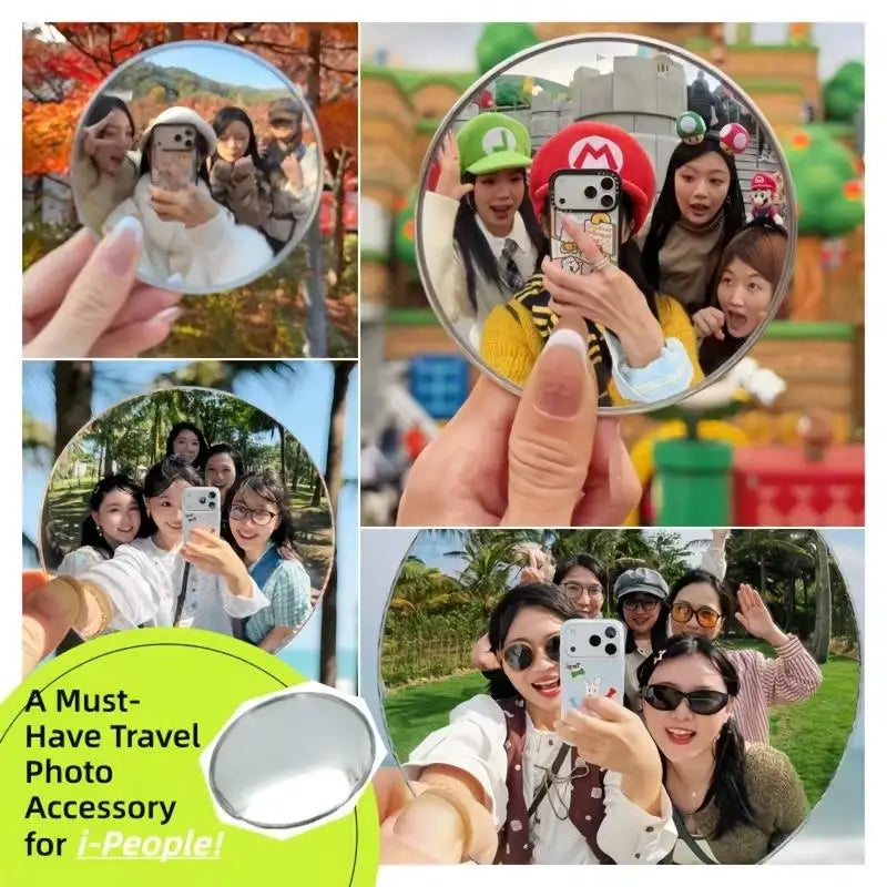 Convex Wide-Angle Round Travel Mirror – Small & Large Sizes Portable Travel Mirror Axl