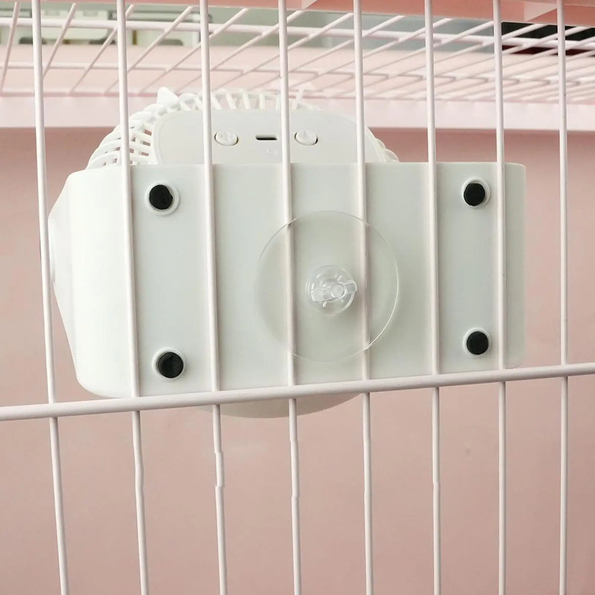 USB Rechargeable Pet Cage Cooling Fan – No-Drill Clip Mount Pet Cage Fan Axl