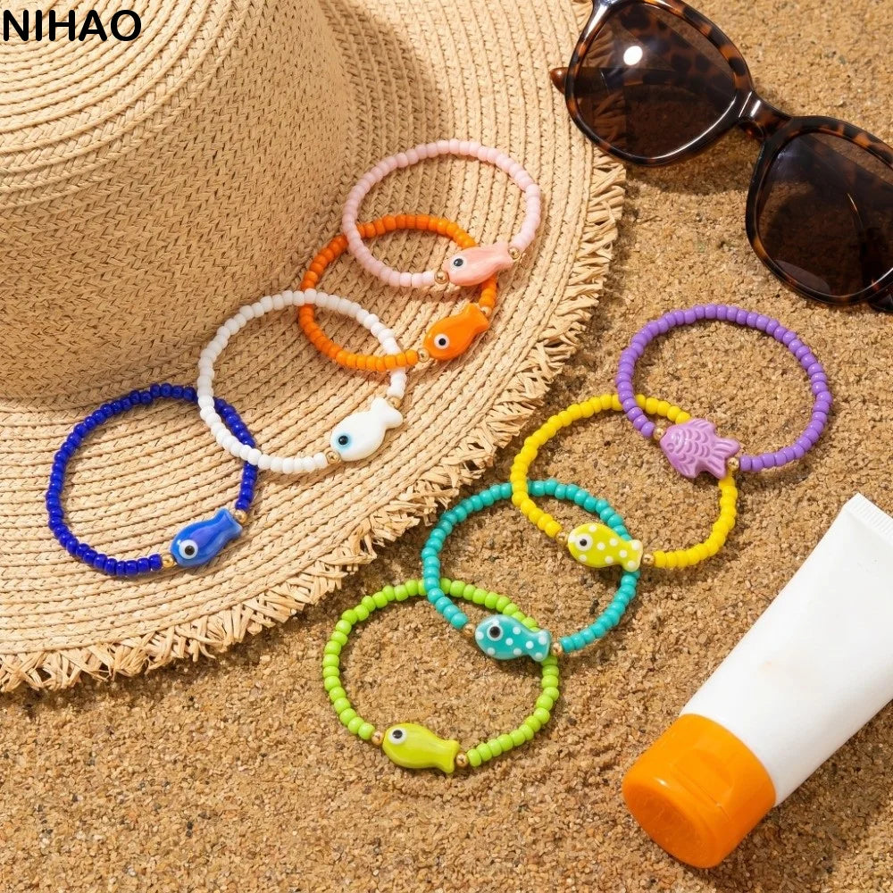 Bohemian Ocean Fish Bracelet – Colorful Beach Bangle Gift Fashion Bracelet Axl