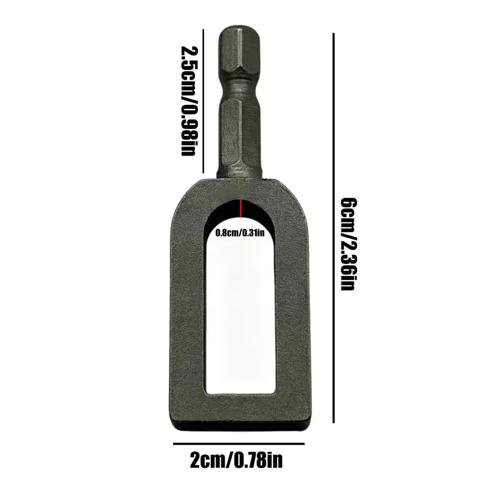 Wire Twister Drill Bit – Hex Cable Tying Tool for Fencing Wire Twister Bit Axl curved