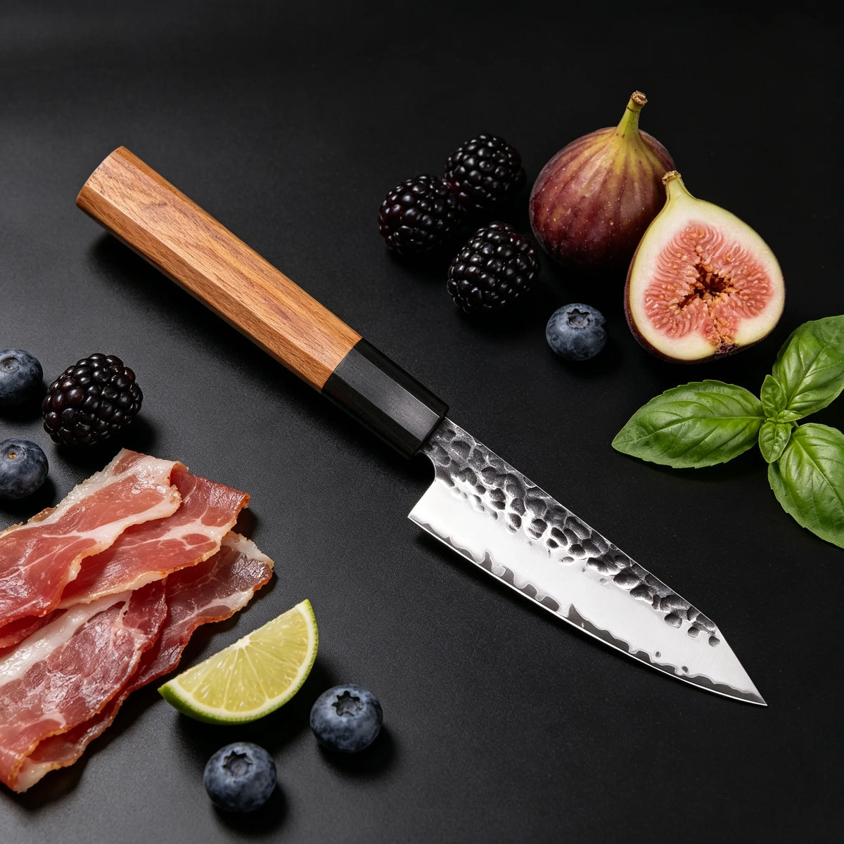 Hand Hammered Japanese Kiritsuke Chef Knife – Stainless Steel Japanese Chef Knife Axl