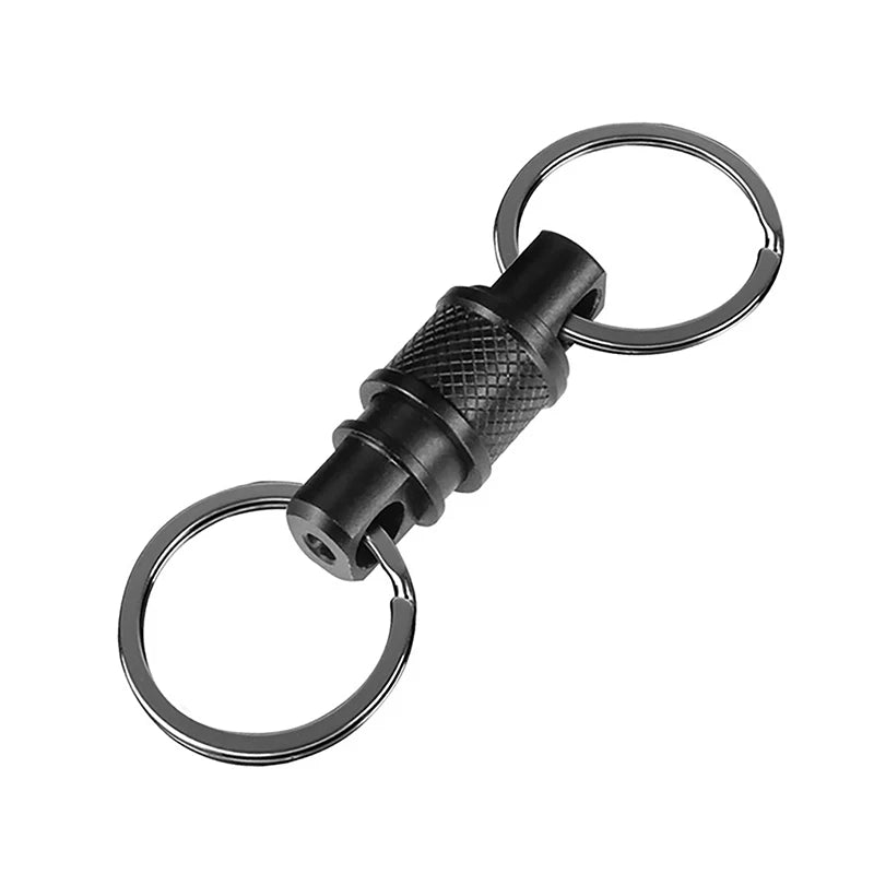 Titanium Alloy Keychain Holder – 360° Rotatable Belt Clip Titanium Keychain Holder Axl BK