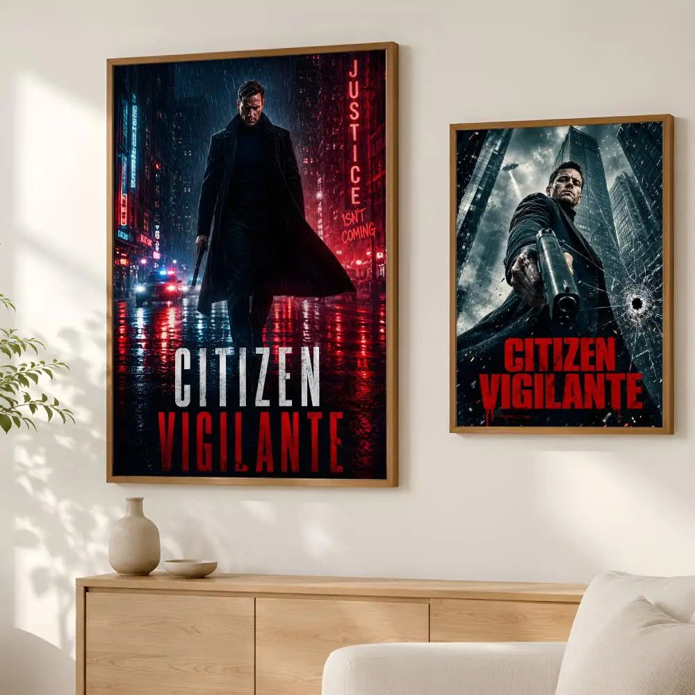 Citizen Vigilante Movie Poster – Self-Stick HD PVC Wall Art Wall Art Poster Axl