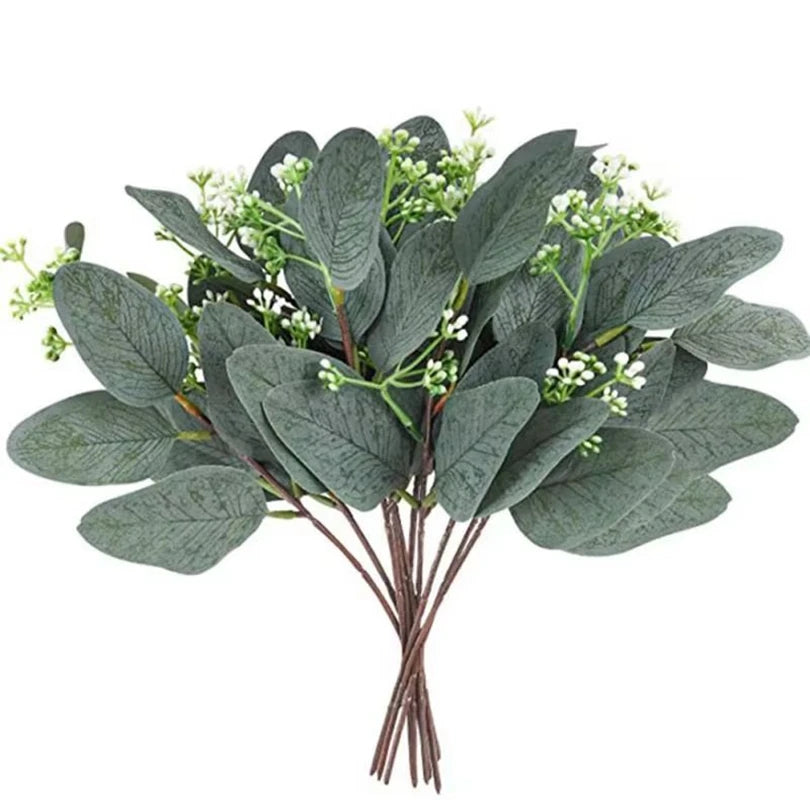 Artificial Eucalyptus Stems – Faux Greenery for Wedding & Home Artificial Floral Stems Axl