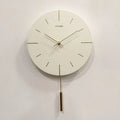 Nordic Silent Pendulum Wall Clock – Minimalist Resin Decor Pendulum Wall Clock Axl White