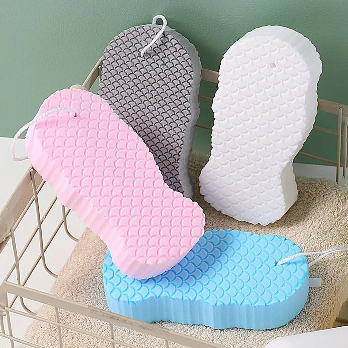 Soft Reusable Bath Sponge – Body Scrubber for Kids & Adults Bath Sponge Axl