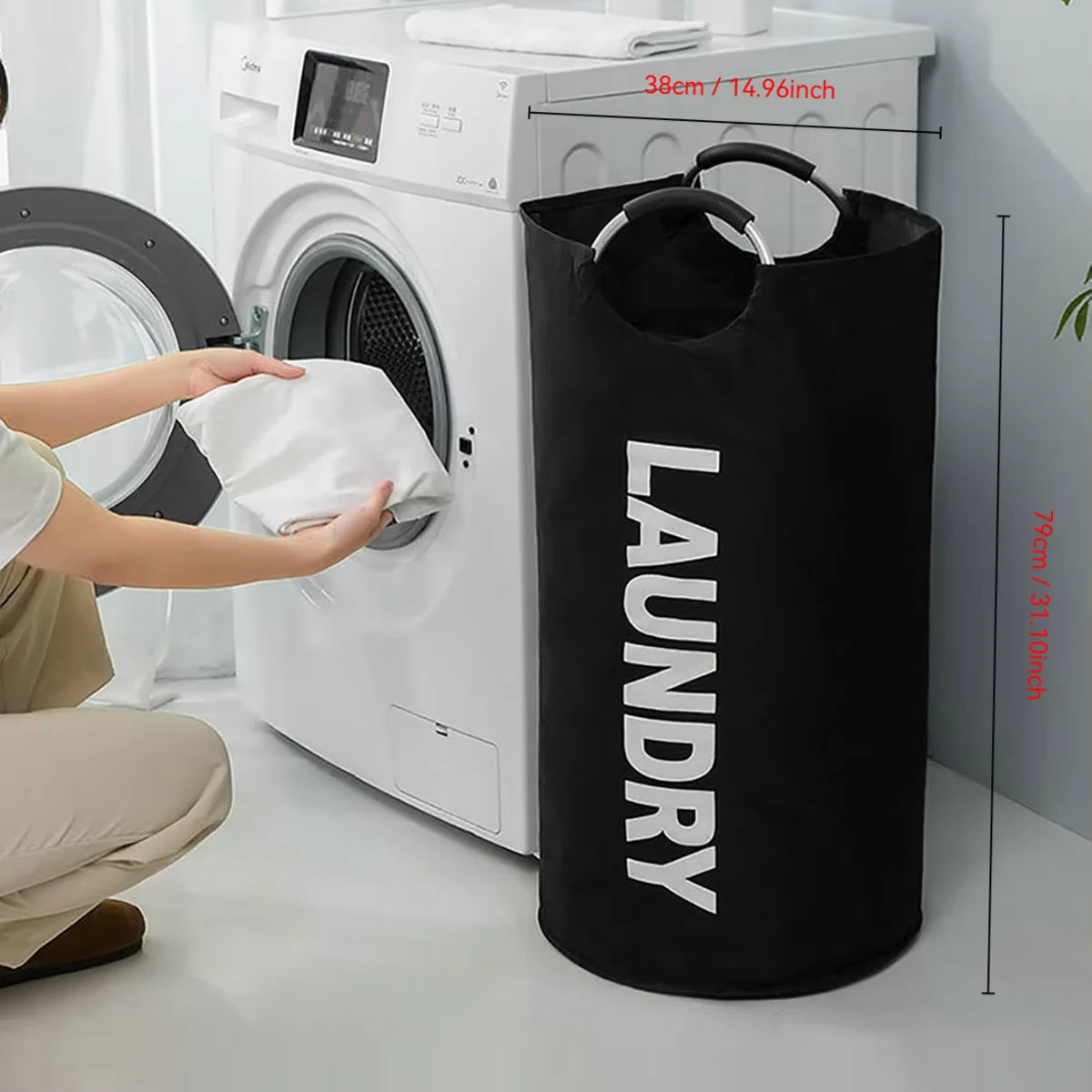 Extra-Large Foldable Waterproof Laundry Basket | 82L Oxford Laundry Basket Axl