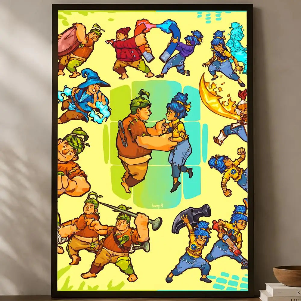 It Takes Two Game Poster – Self-Stick HD Wall Art Decor Gaming Wall Poster Axl White10 50X70cmNoframe