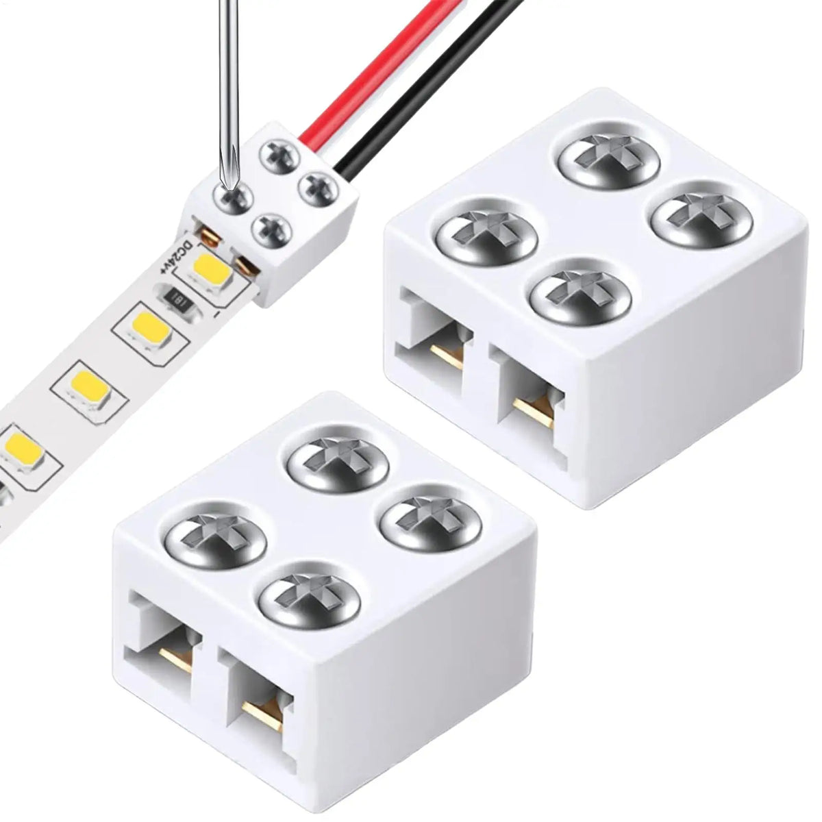 8mm LED Strip Light Connector – No-Solder Wire Adapter LED Strip Connector Axl