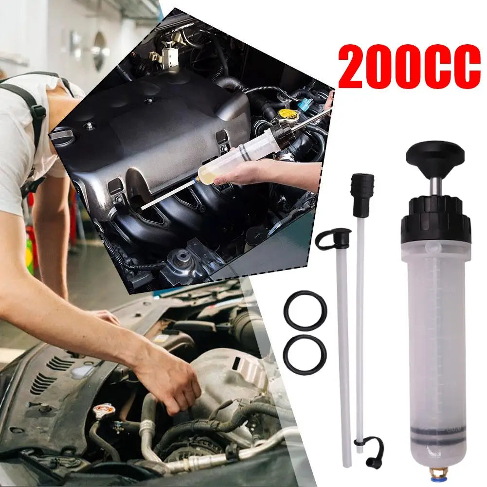 200cc Fluid Extractor Syringe Pump | Oil & Liquid Transfer Tool Fluid Extractor Pump Axl