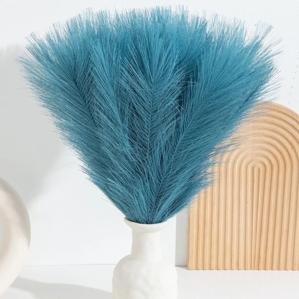 15-Stem Artificial Pampas Grass Bouquet – Wedding & Home Decor Artificial Floral Stems Axl