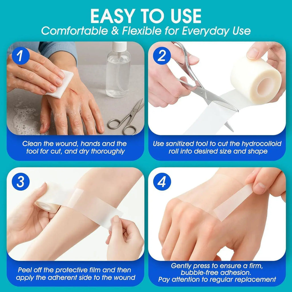 Hydrocolloid Roll – Waterproof Pimple & Blister Patch Tape Hydrocolloid Patch Roll Axl