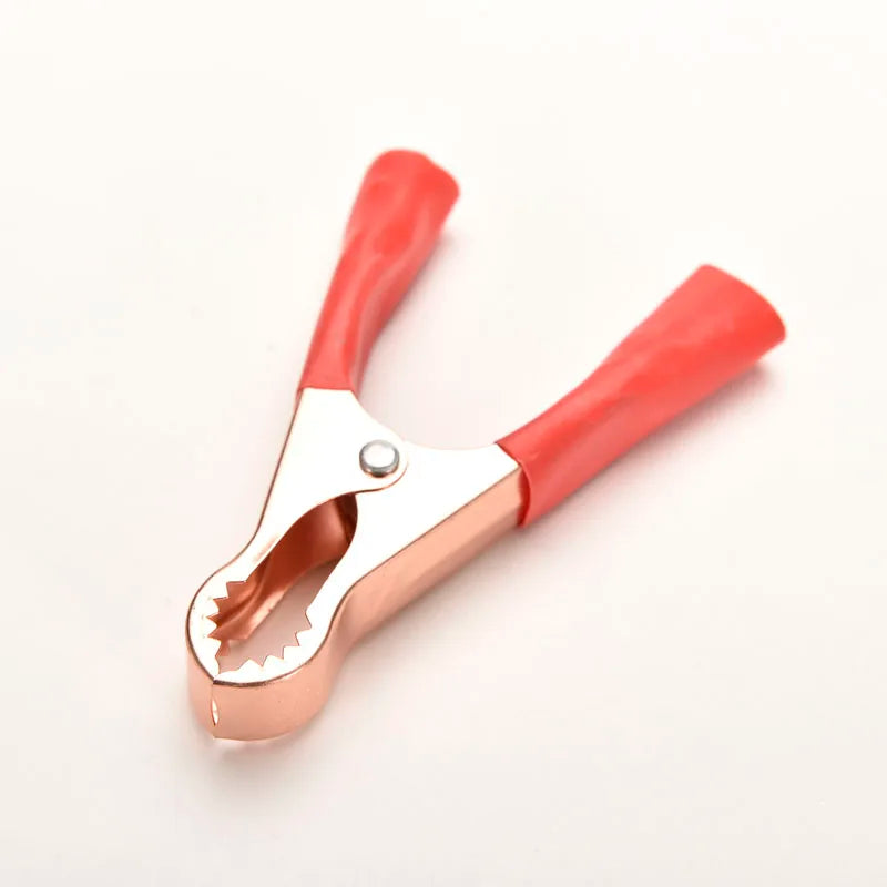 2Pcs Alligator Clamp Clips 50A 80mm – Red & Black Battery Leads Alligator Clamp Clips Axl