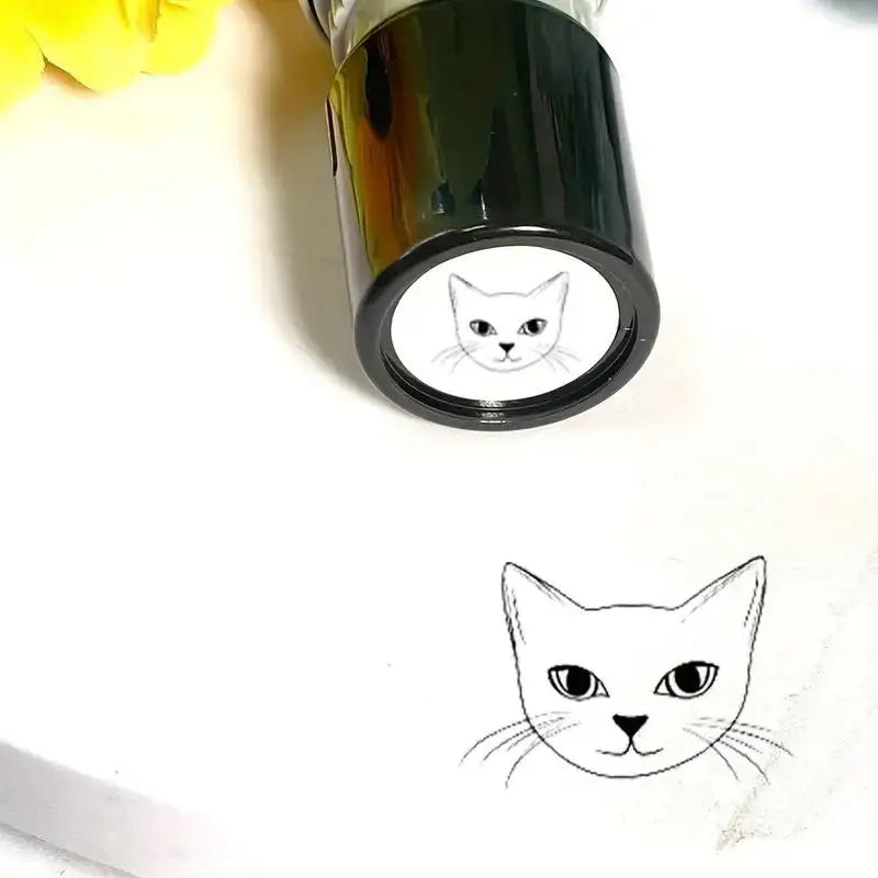 Cute Black Kitten Rubber Stamp – Journal & Scrapbooking DIY Decorative Rubber Stamp Axl A8