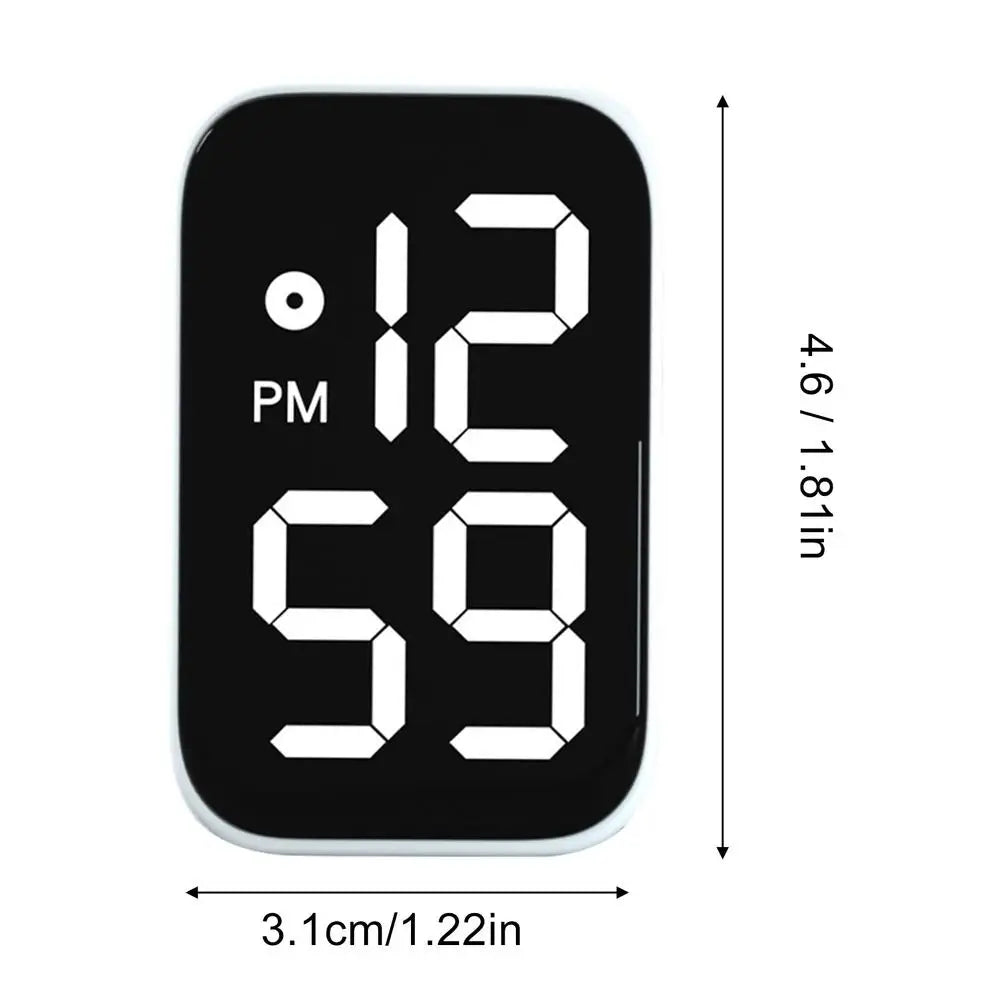 Stick-On Car Dashboard Clock – Waterproof LED Display Dashboard Clock Axl White