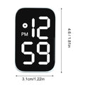Stick-On Car Dashboard Clock – Waterproof LED Display Dashboard Clock Axl White