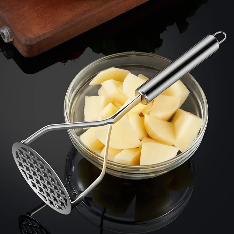 Stainless Steel Mesh Potato Masher – Kitchen Vegetable Tool Potato Masher Axl