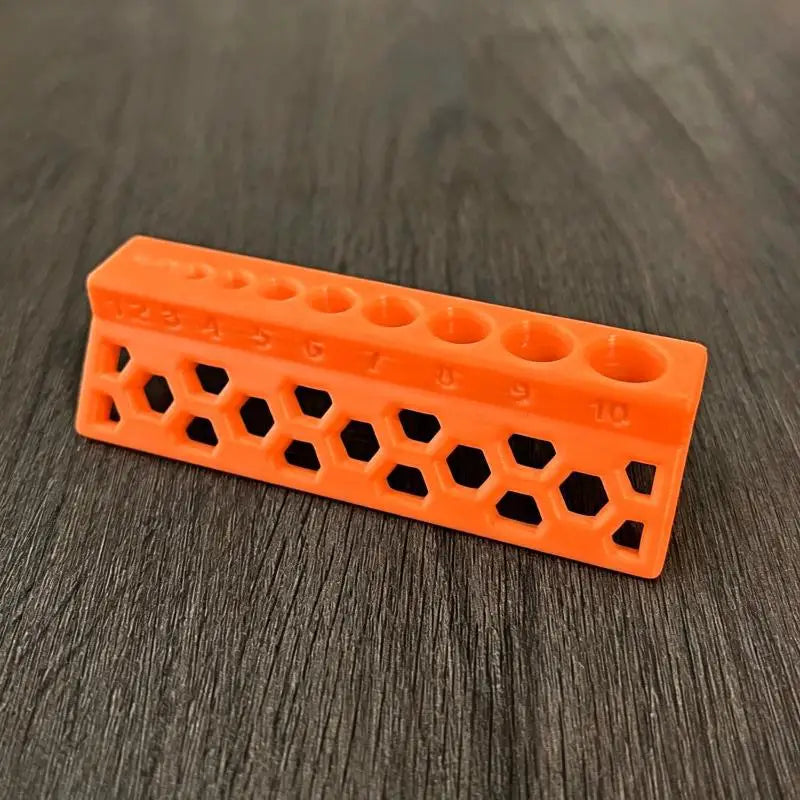 10-Hole PLA Punch Guide Jig – Precise DIY Hole Positioning Craft Punch Jig Axl Orange