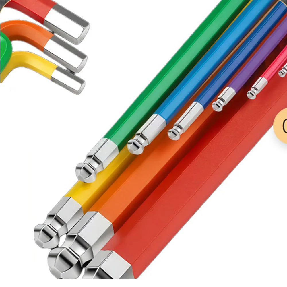 18-Pc Metric Ball End Hex Key Wrench Set – Chrome Vanadium Hex Key Wrench Set Axl