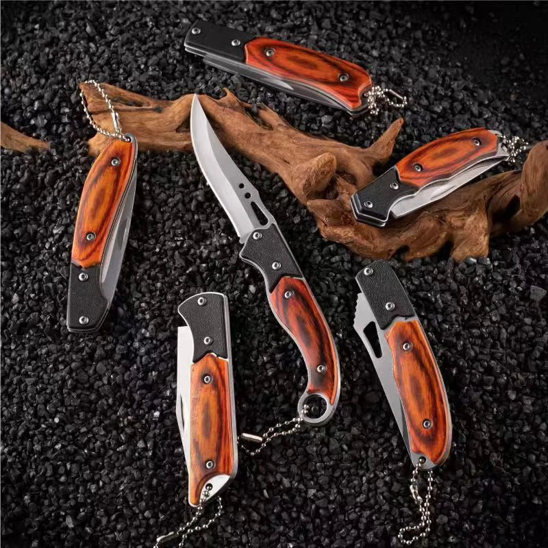 Utility Knife Stainless Steel Blade Wood Handle – 1 or 3 Pack Utility Knife Axl