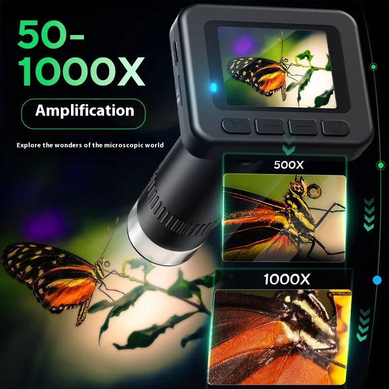 Portable Handheld Optical Microscope 500X – Student Science Toy Handheld Optical Microscope Axl