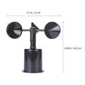ABS Plastic Anemometer Shell – Wind Sensor Replacement Cup Anemometer Replacement Shell Axl 1PC