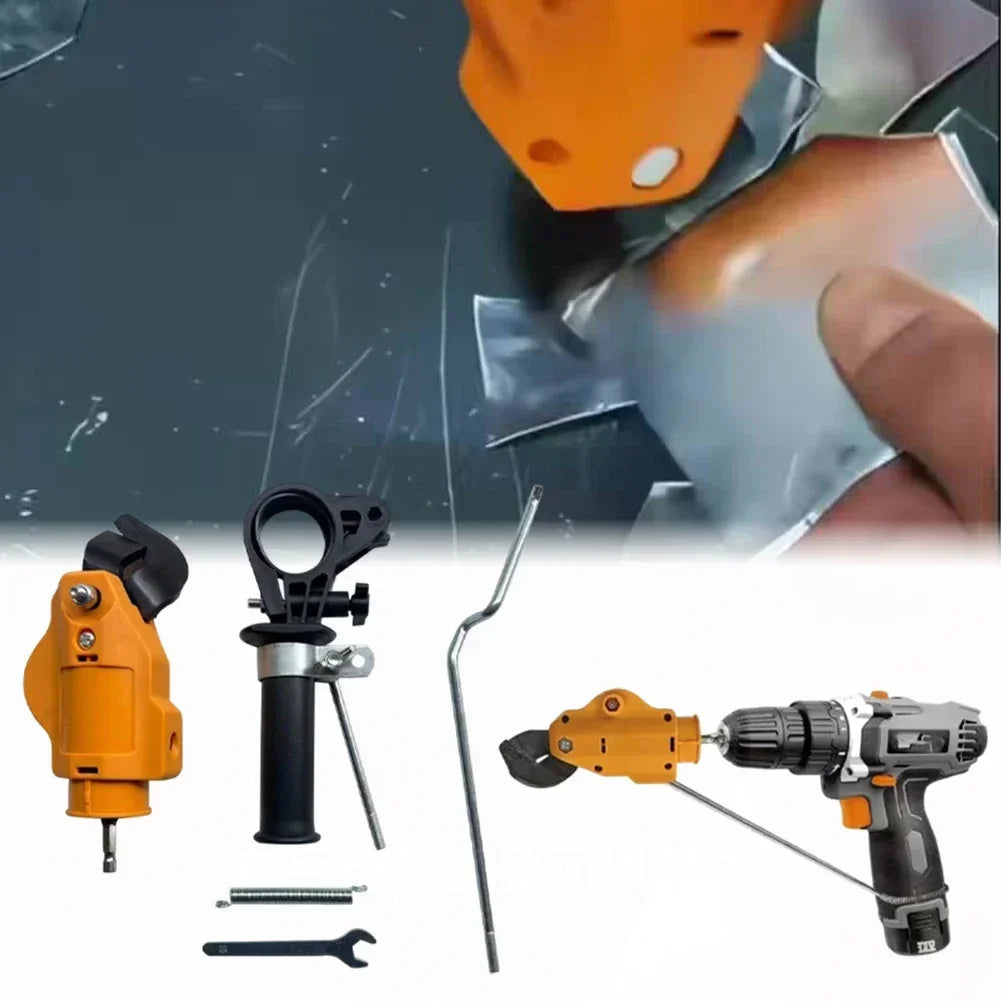 Drill-to-Shear Attachment – Electric Drill Sheet Metal Cutter Drill Shear Attachment Axl