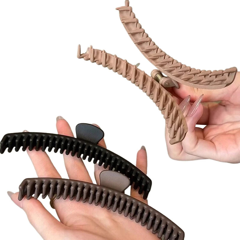 Matte Hair Claw Clips – Extra Large Double Row Teeth Non-Slip Hair Claw Clip Axl