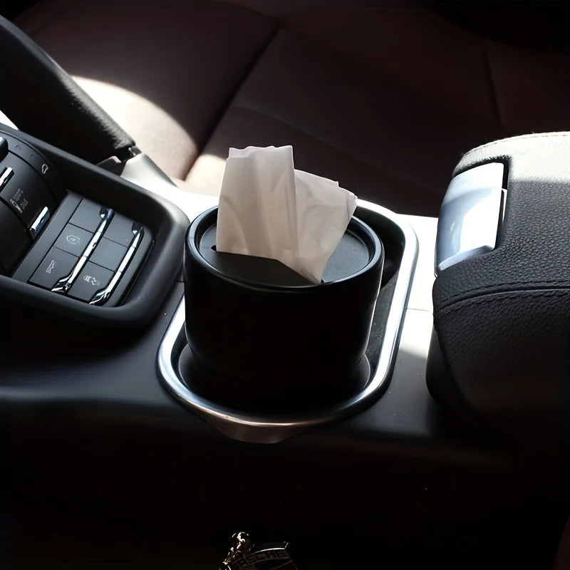 Car Console Storage Box – Cup Holder, Trash Bin & Organizer Car Console Organizer Axl Black