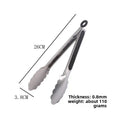 Stainless Steel BBQ Tongs – Heat Resistant Grill & Kitchen Clips BBQ Kitchen Tongs Axl 9Inch Black